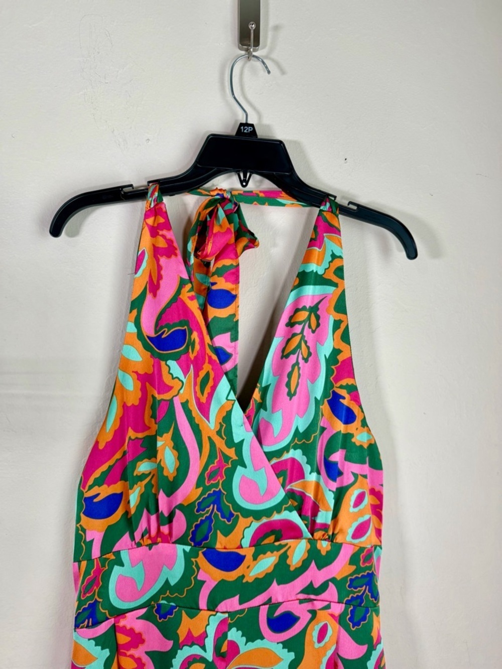 Sugarlips Pink & Green Floral Halter Wide-Leg Jumpsuit - Picture 5 of 15